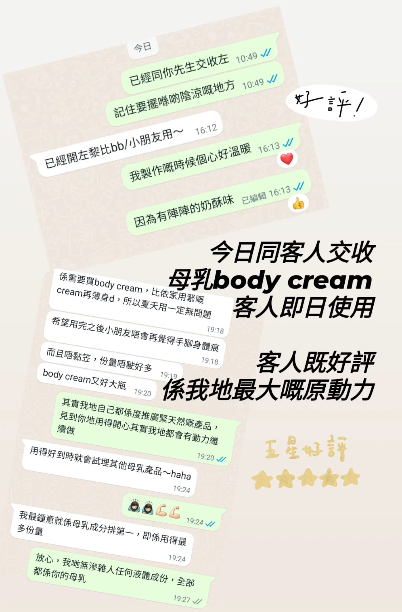 溫暖之吻 (客製母乳產品) - 身體滋潤潤膚乳霜 Body Cream