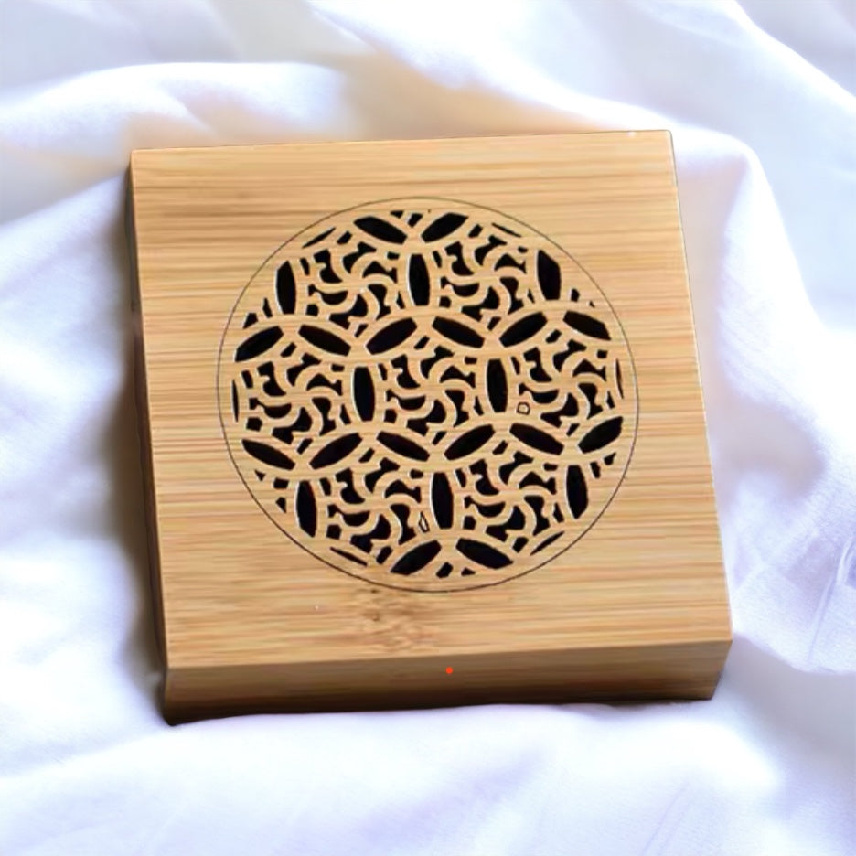 竹制香盒 - 方火輪